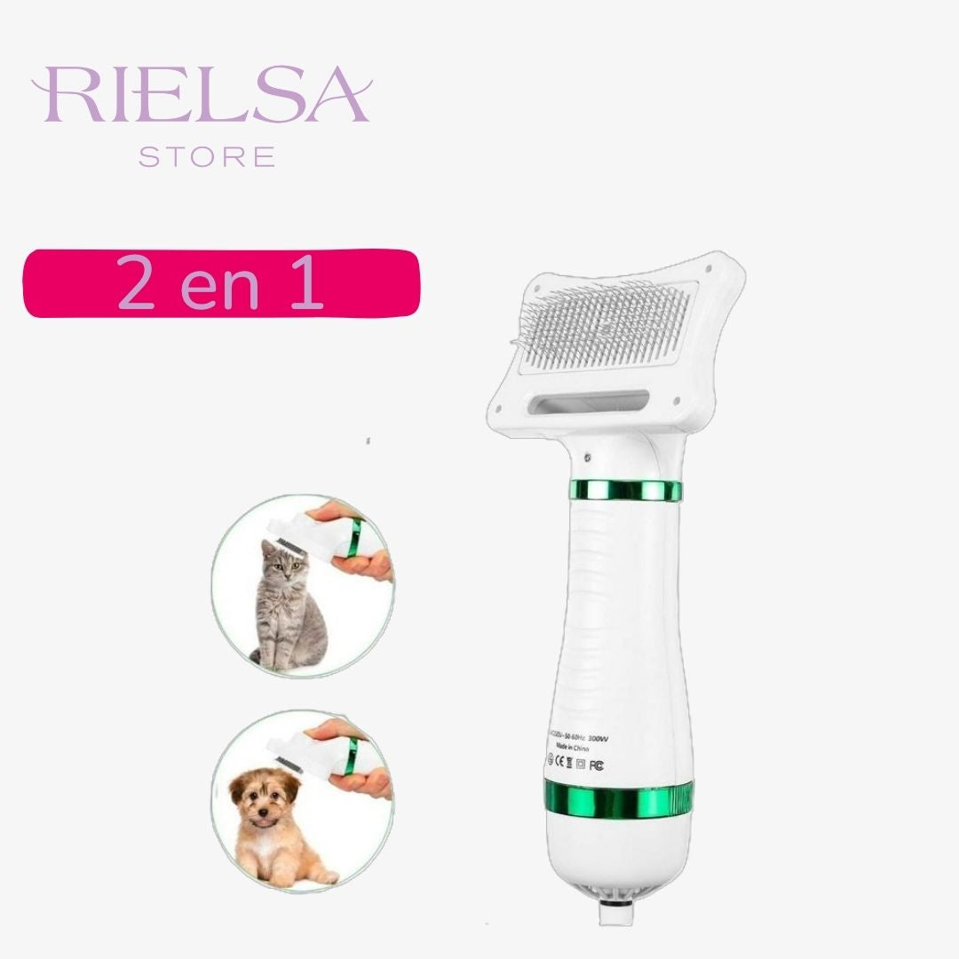 Secador y Cepillo 2-en-1 para Mascotas – El Spa en Casa que tu Peludo Merece®