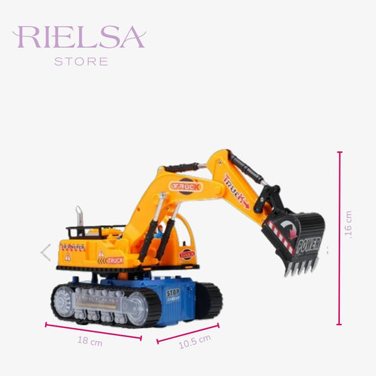 ¡Excavadora Extrema con Luces LED! El Rey de la Obra Nocturna ®