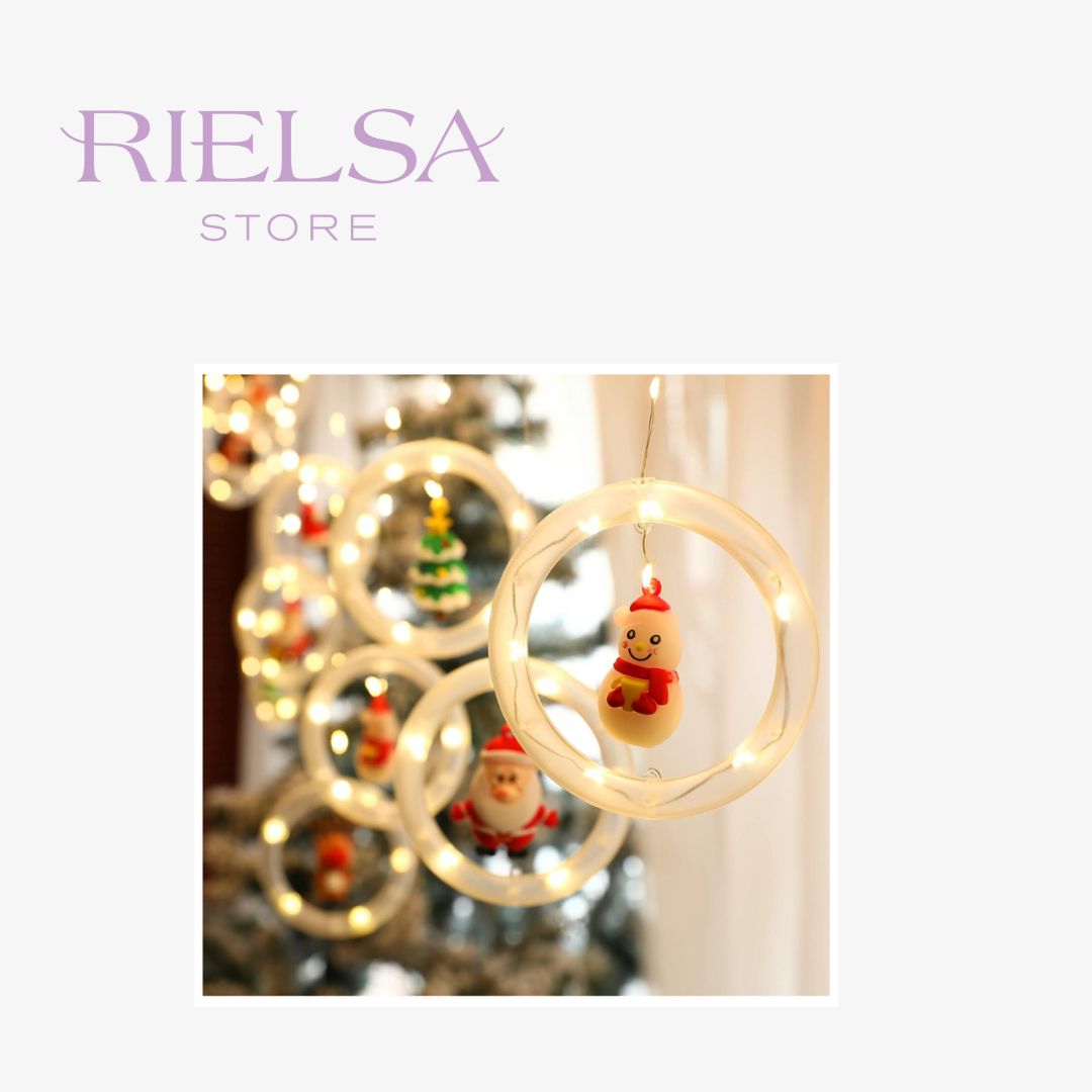 ¡Navidad Mágica al Instante! Cortina de Luces LED con Figuras Festivas ®