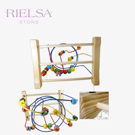 Laberinto de Cuentas Clásico de Madera (Montaña Rusa) ®