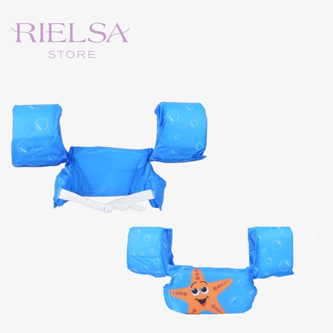 ¡A Nadar Seguro! Chaleco Flotador Infantil con Brazaletes (Diseños Marinos) ®