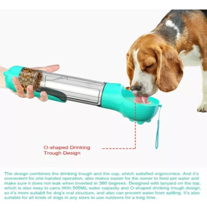 Botella Portátil 4-en-1 para Mascotas - ¡Hidratación y Snack al Instante! ®
