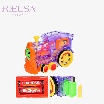 ¡TREN MÁGICO DOMINÓ! El Juguete Automático que Arma la Pista Solo ®