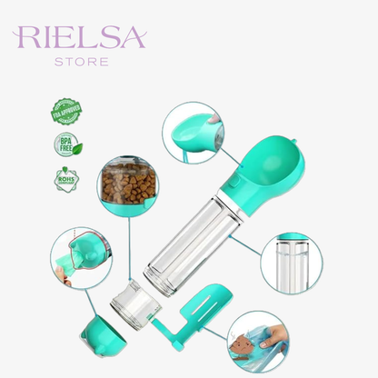 Botella Portátil 4-en-1 para Mascotas - ¡Hidratación y Snack al Instante! ®