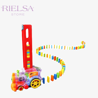 ¡TREN MÁGICO DOMINÓ! El Juguete Automático que Arma la Pista Solo ®