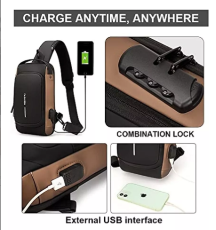 BOLSO ANTIRROBO DEPORTIVO CON CARGA USB ®