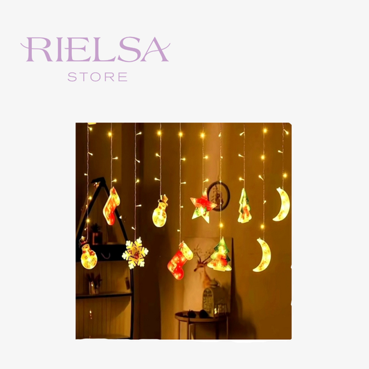 Cortina de Luces Navideñas LED – Magia Instantánea para tu Hogar ®