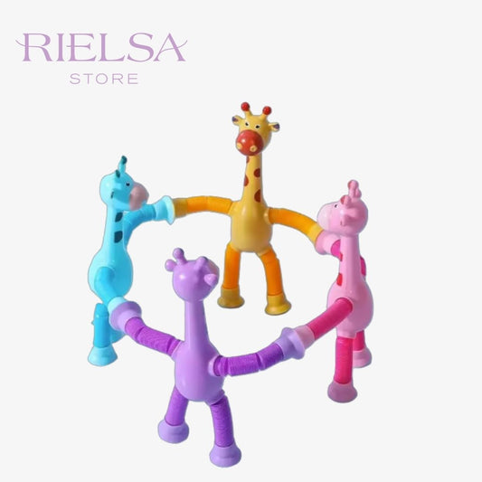 ¡La Pandilla Jirafa Más Loca! Juguetes Articulados para Estirar y Crear ®