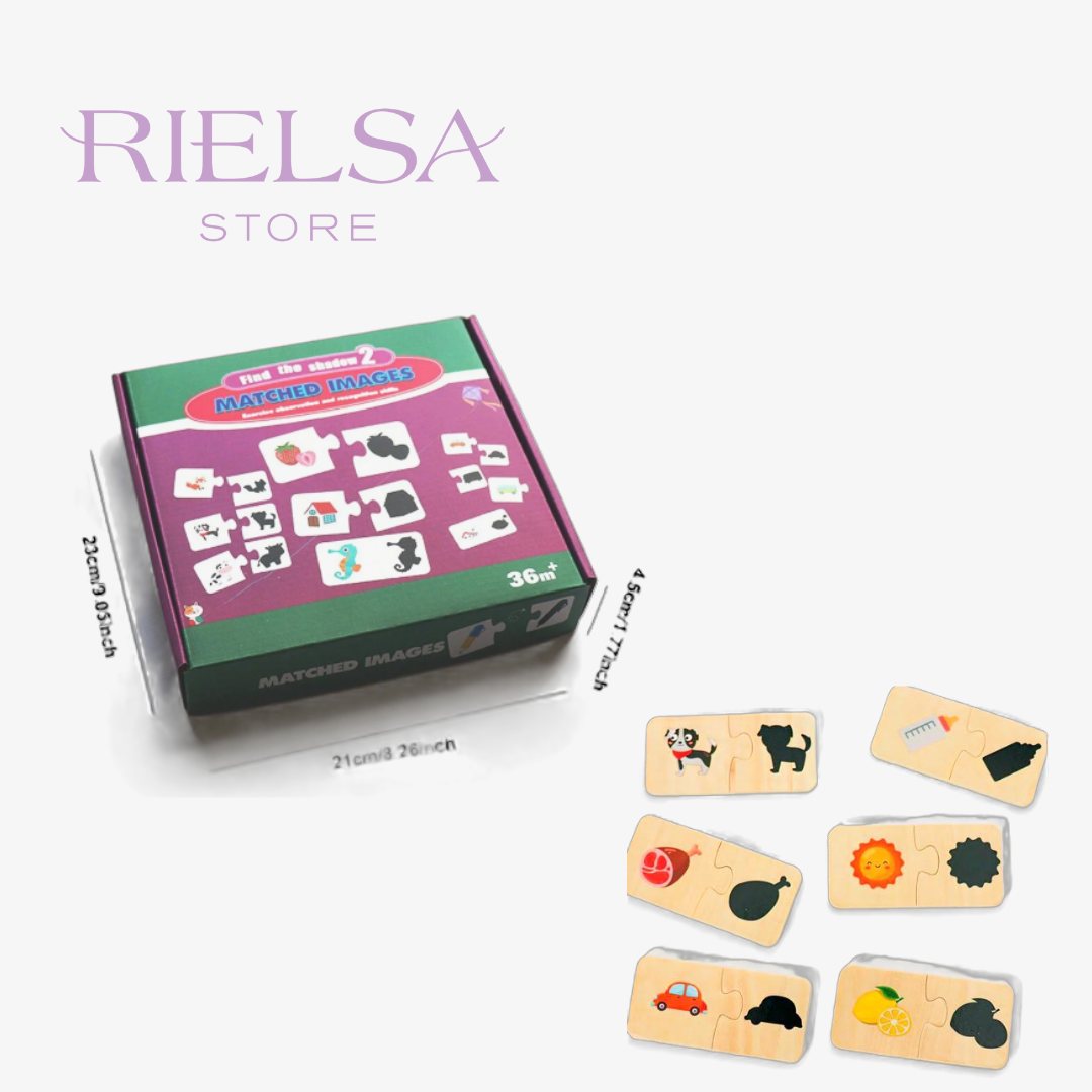 Aprendizaje Animal: Puzzle de Asociación "Find the Shadow" para Pequeños Exploradores ®