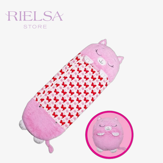 Saco de Dormir y Peluche 2-en-1 de Gatito Mariposa ®